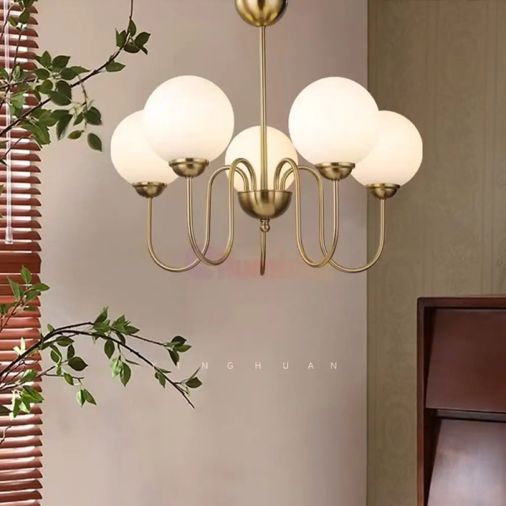 Lustra Abajur MAT GOLD 5XE27 Classique Taste DX2411 5 AURIE / ABAJUR Chandeliers