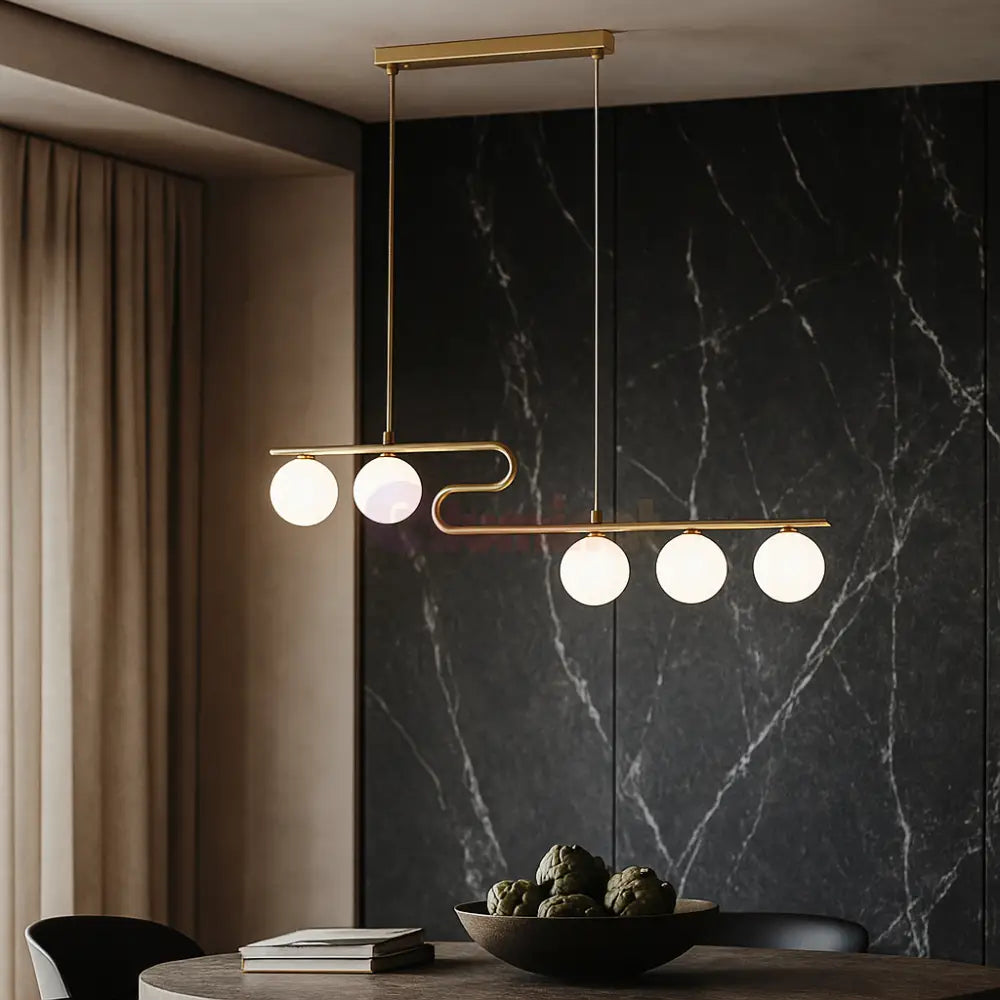 Lustra Abajur MAT GOLD 5xG9 EMLI Gold Chandeliers
