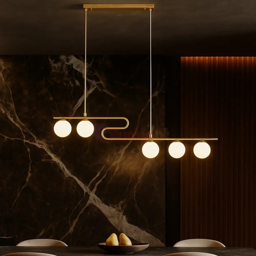 Lustra Abajur MAT GOLD 5xG9 EMLI Gold Chandeliers