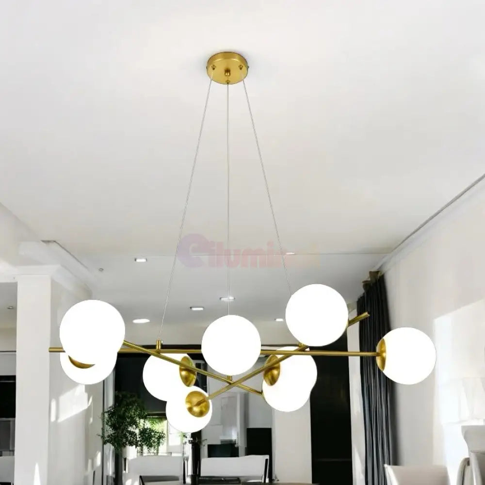 Lustra Abajur MAT GOLD 9xE27 F0010/9 AURIE / ABAJUR Chandeliers
