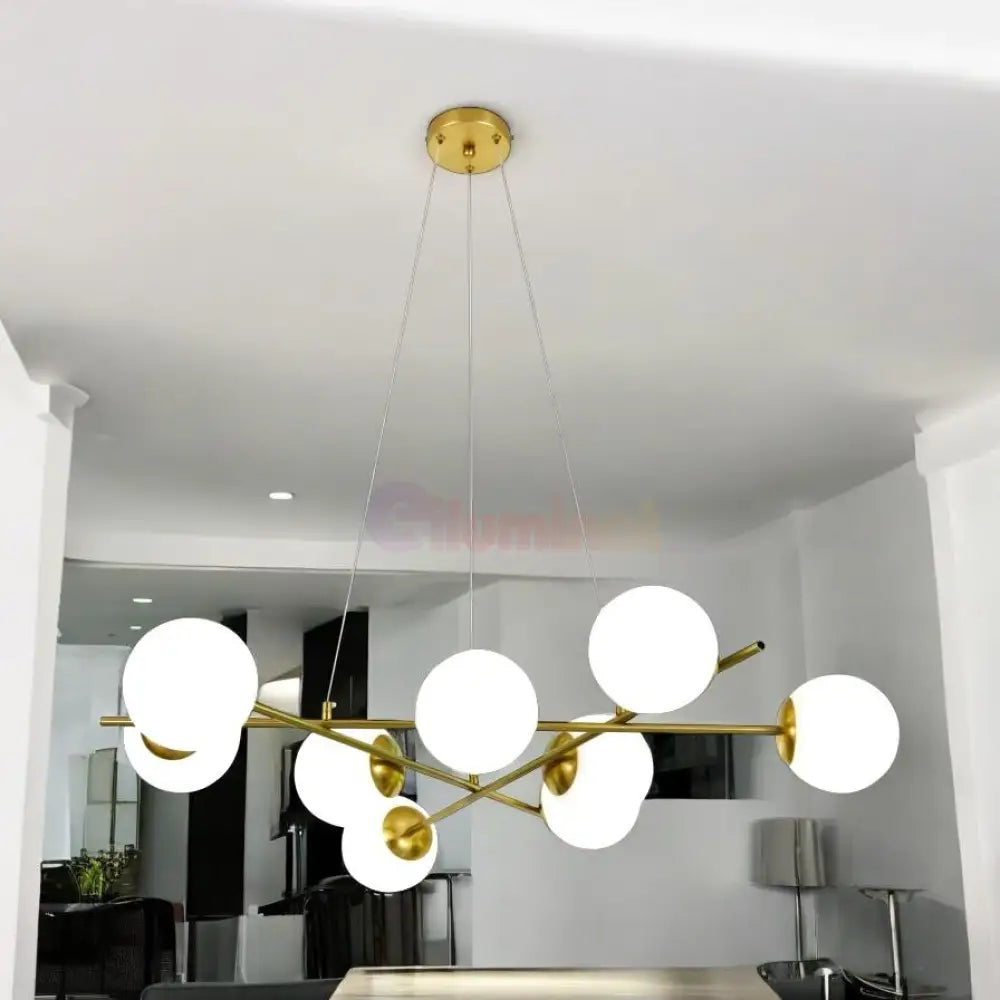 Lustra Abajur MAT GOLD 9xE27 F0010/9 AURIE / ABAJUR Chandeliers
