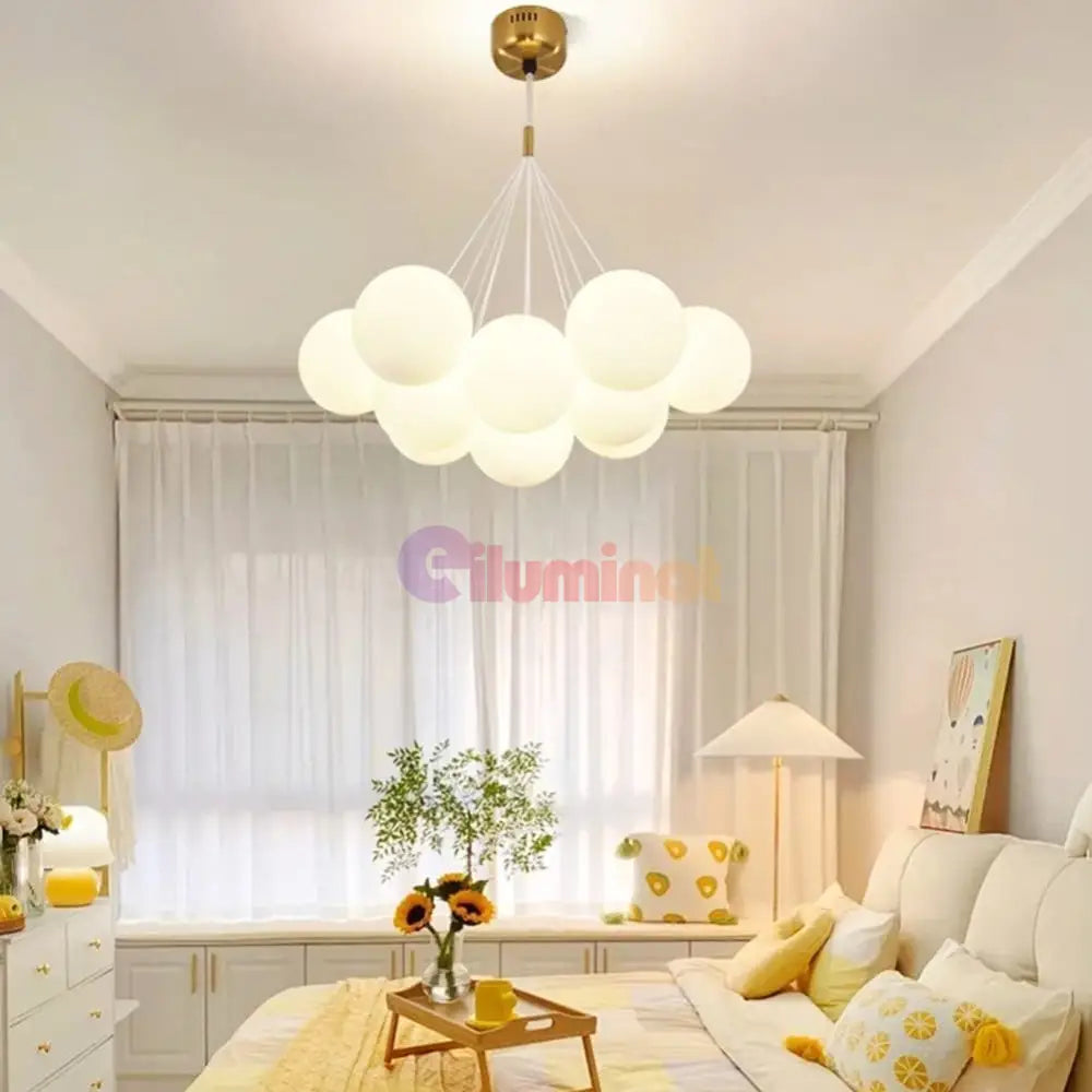 Lustra Abajur Mat Gold Bundle Chandeliers