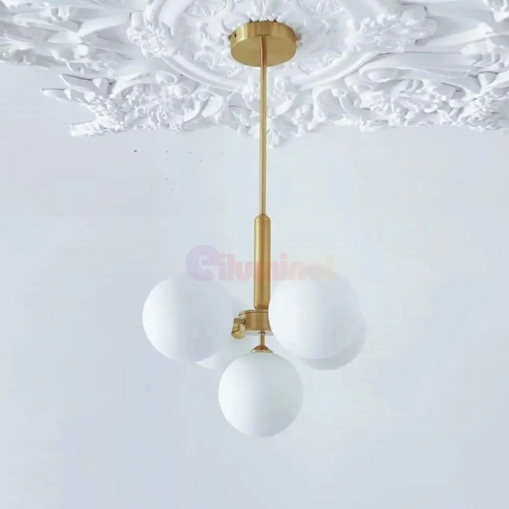 Lustra Abajur Mat Gold Dx2410-5 Chandeliers