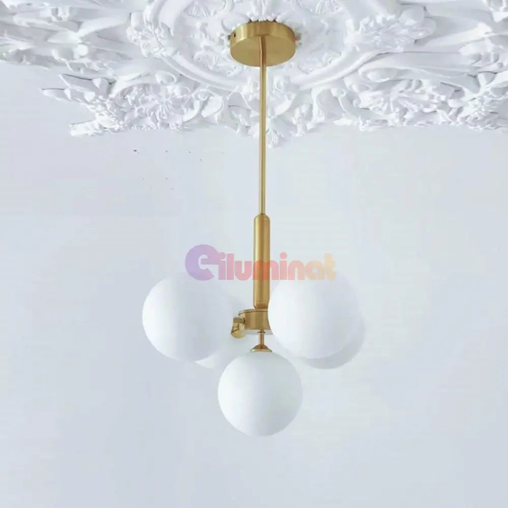 Lustra Abajur Mat Gold Dx2410-5 Chandeliers