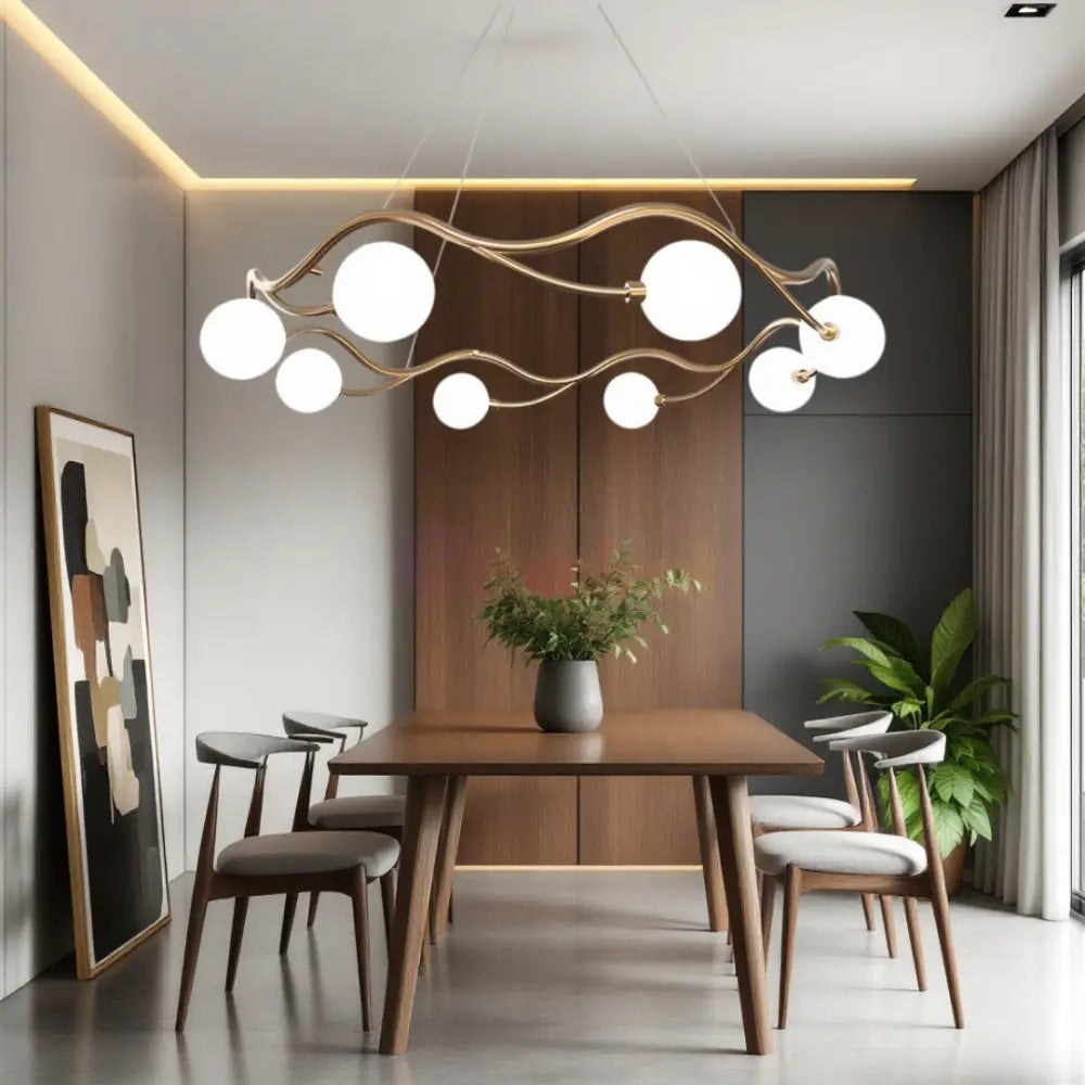 Lustra Abajur MAT GOLD Rotunda 8xG9 60cm AURIE / ABAJUR Chandeliers