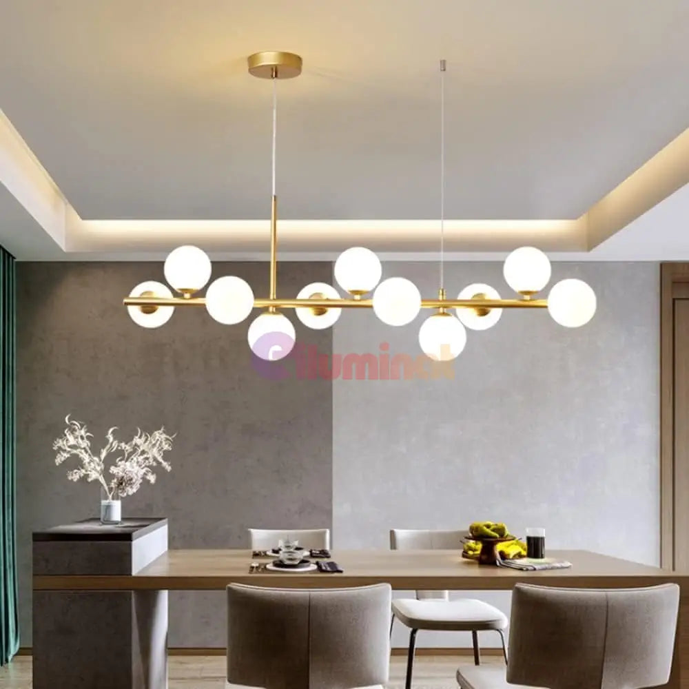 Lustra Abajur Mat Gold Liniara 11Xg9 Chandeliers