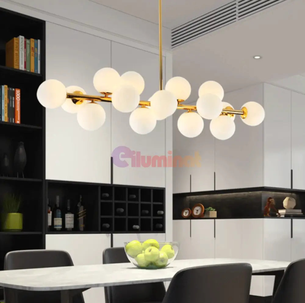 Lustra Abajur Mat Liniara 16Xg9 Chandeliers