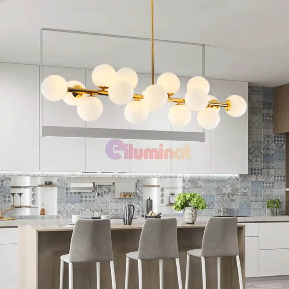 Lustra Abajur Mat Liniara 16Xg9 Chandeliers