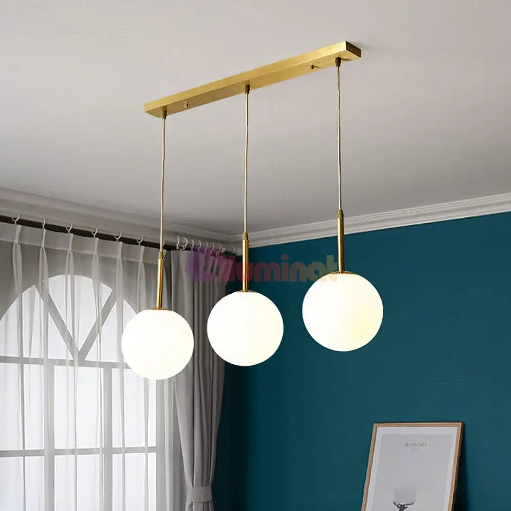 Lustra Abajur MAT GOLD Liniara 3xE27 DN124-3 AURIE / ABAJUR Chandeliers