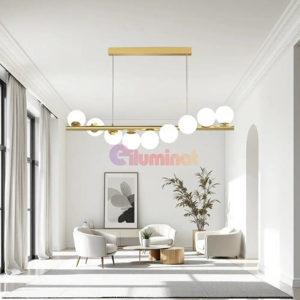 Lustra Abajur MAT GOLD Liniara DX332-9 AURIE / ABAJUR Chandeliers