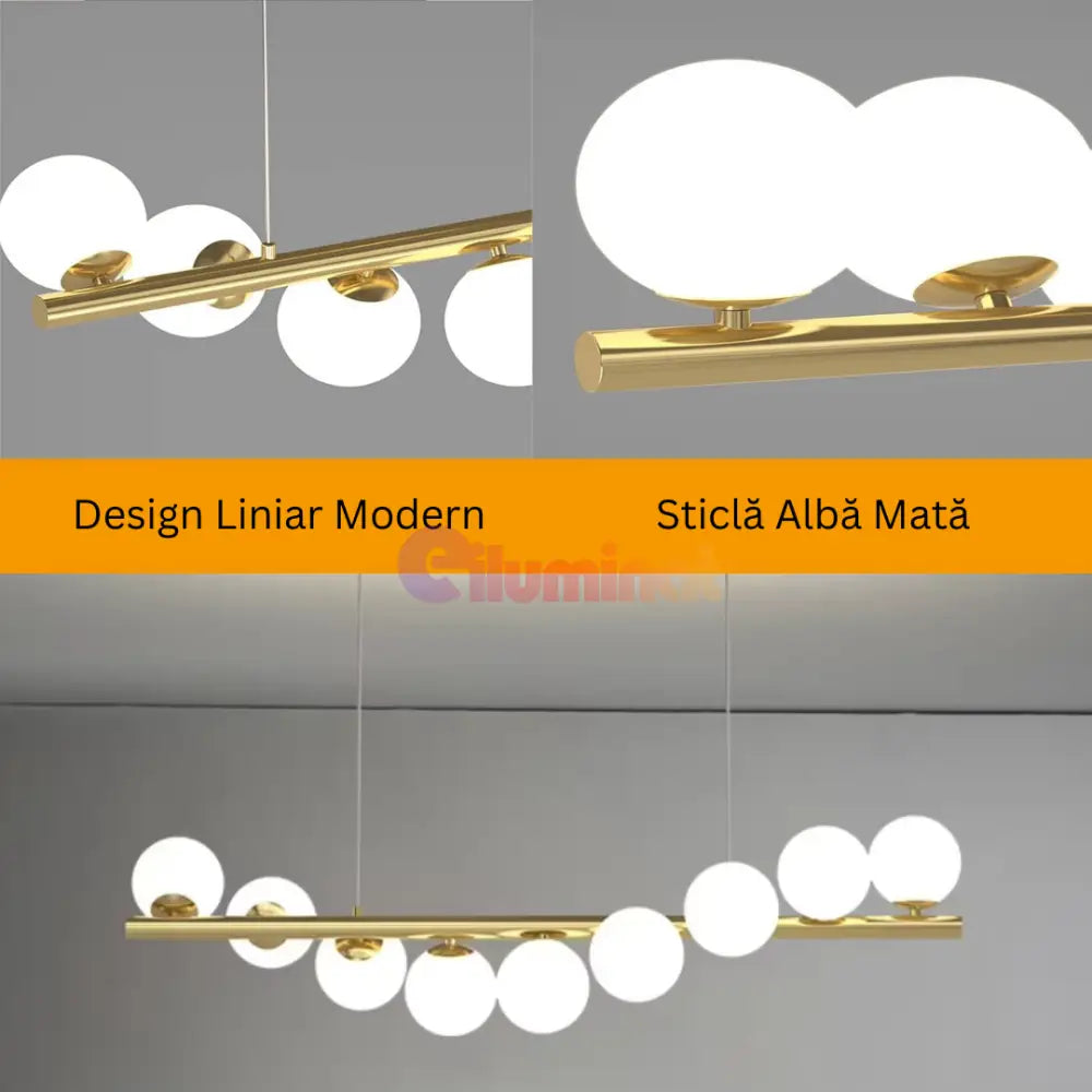 Lustra Abajur MAT GOLD Liniara DX332-9 AURIE / ABAJUR Chandeliers