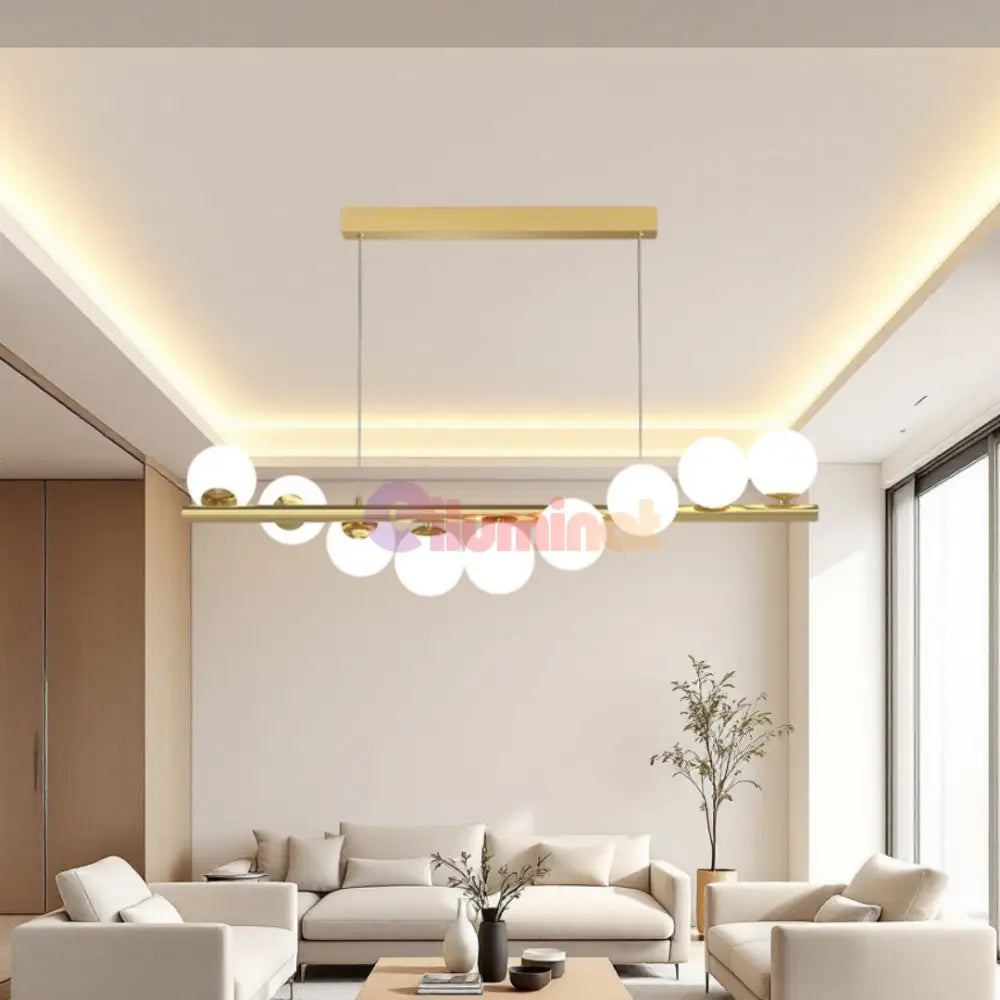 Lustra Abajur MAT GOLD Liniara DX332-9 AURIE / ABAJUR Chandeliers