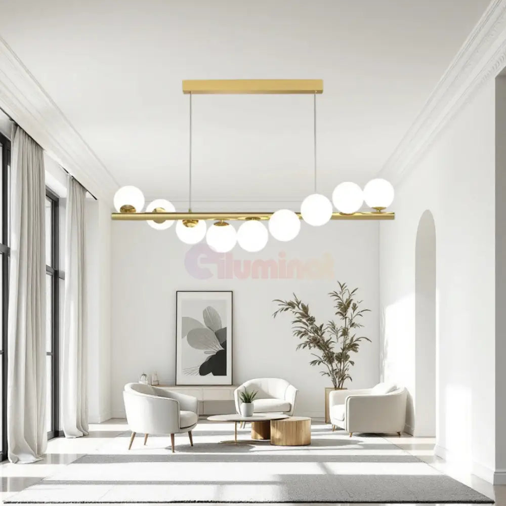 Lustra Abajur MAT GOLD Liniara DX332-9 AURIE / ABAJUR Chandeliers