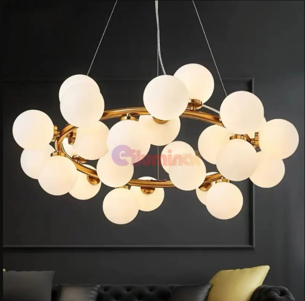 Lustra Abajur Mat Gold Rotunda 15Xg9 50Cm Chandeliers