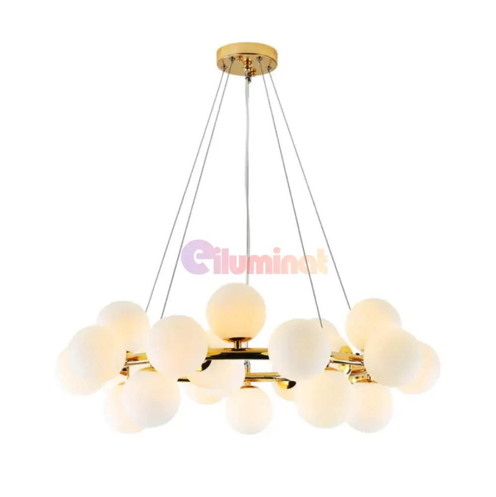 Lustra Abajur Mat Gold Rotunda 15Xg9 50Cm Chandeliers