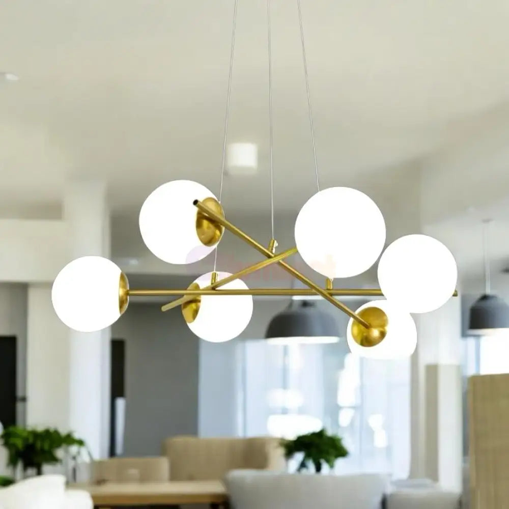 Lustra Abajur MAT GOLD 6xE27 F0010/6 AURIE / ABAJUR Chandeliers
