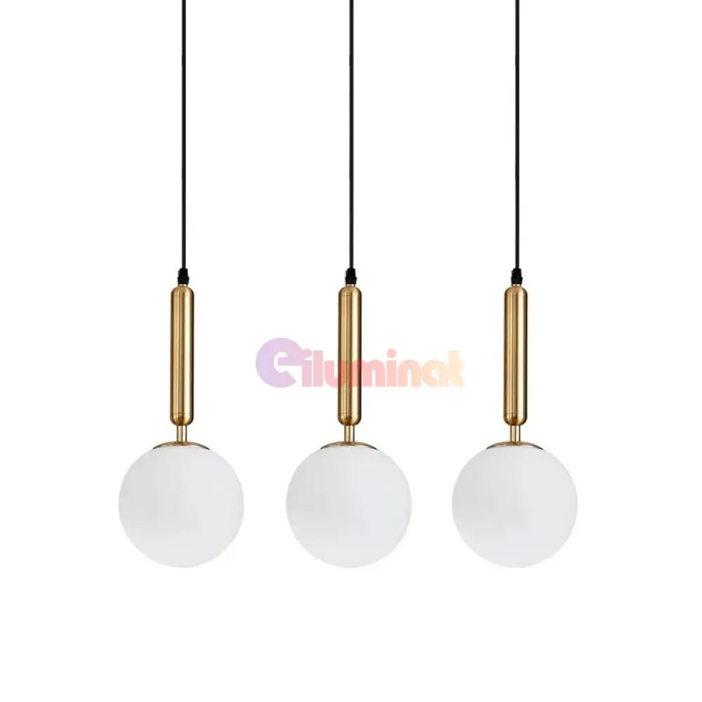 Lustra Abajur Mat Gold Suspendata Liniara Ty5128-3 Chandeliers