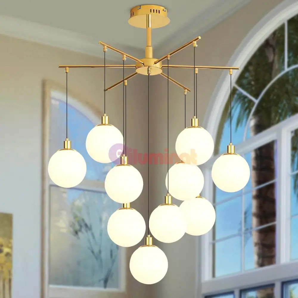 Lustra Abajur MAT GOLD SWING Chandeliers