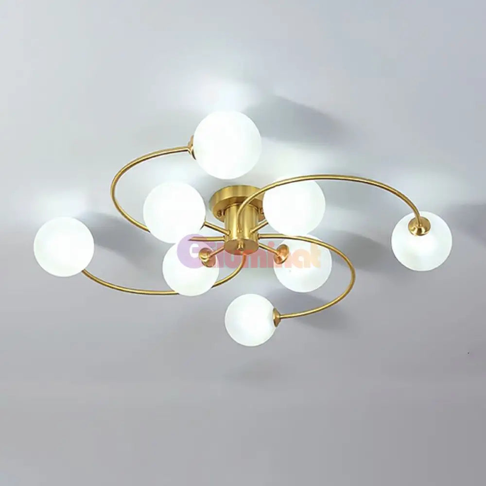 Lustra Abajur MAT Golden 8xE27 F0011/8 AURIE / ABAJUR Chandeliers