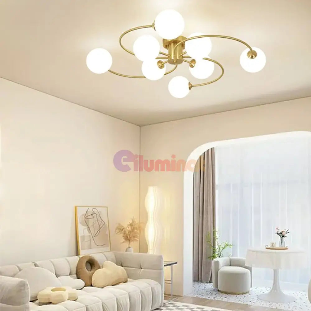 Lustra Abajur MAT Golden 8xE27 F0011/8 AURIE / ABAJUR Chandeliers