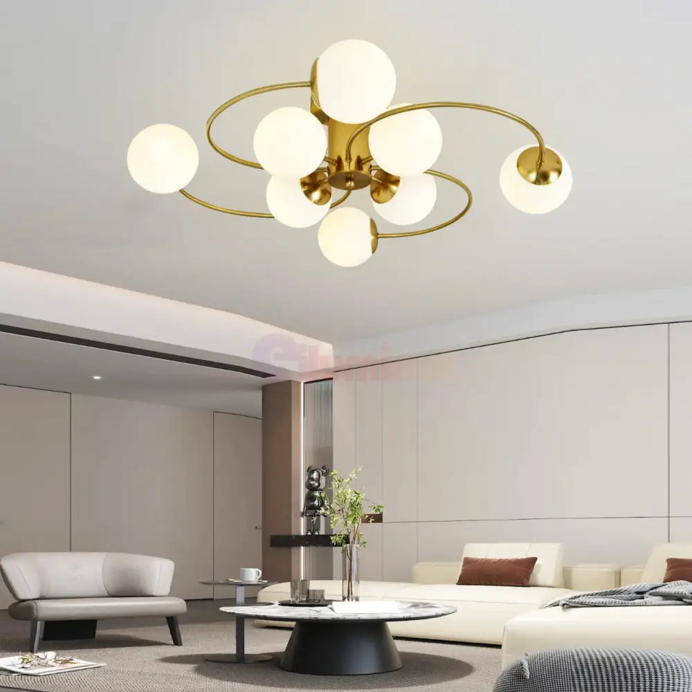 Lustra Abajur MAT Golden 8xG9 F0011/8 AURIE / ABAJUR Chandeliers