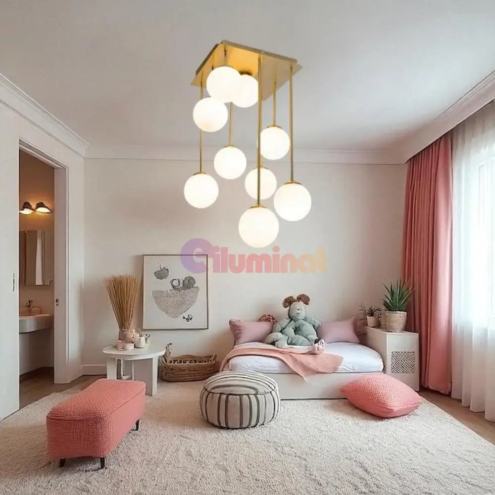 Lustra Abajur Mat Maxi Serelys GOLD 9XG9 AURIE / ABAJUR Chandeliers