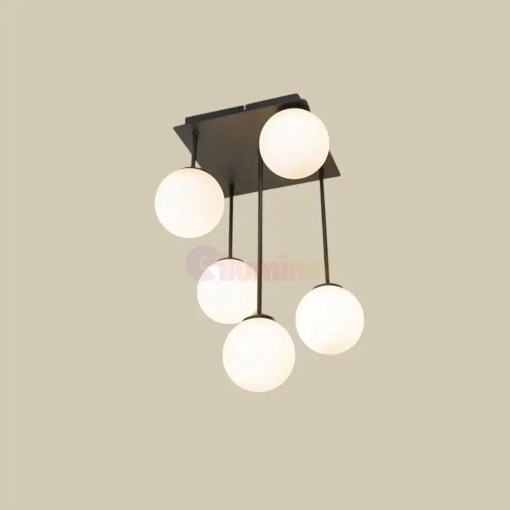 Lustra Abajur Mat Mini Serelys BLACK 5XG9 NEAGRA / ABAJUR Chandeliers