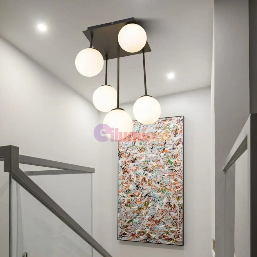Lustra Abajur Mat Mini Serelys BLACK 5XG9 NEAGRA / ABAJUR Chandeliers