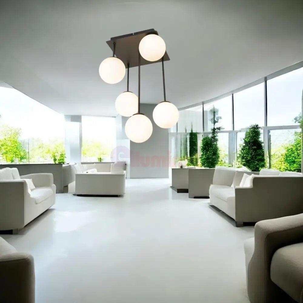 Lustra Abajur Mat Mini Serelys BLACK 5XG9 NEAGRA / ABAJUR Chandeliers