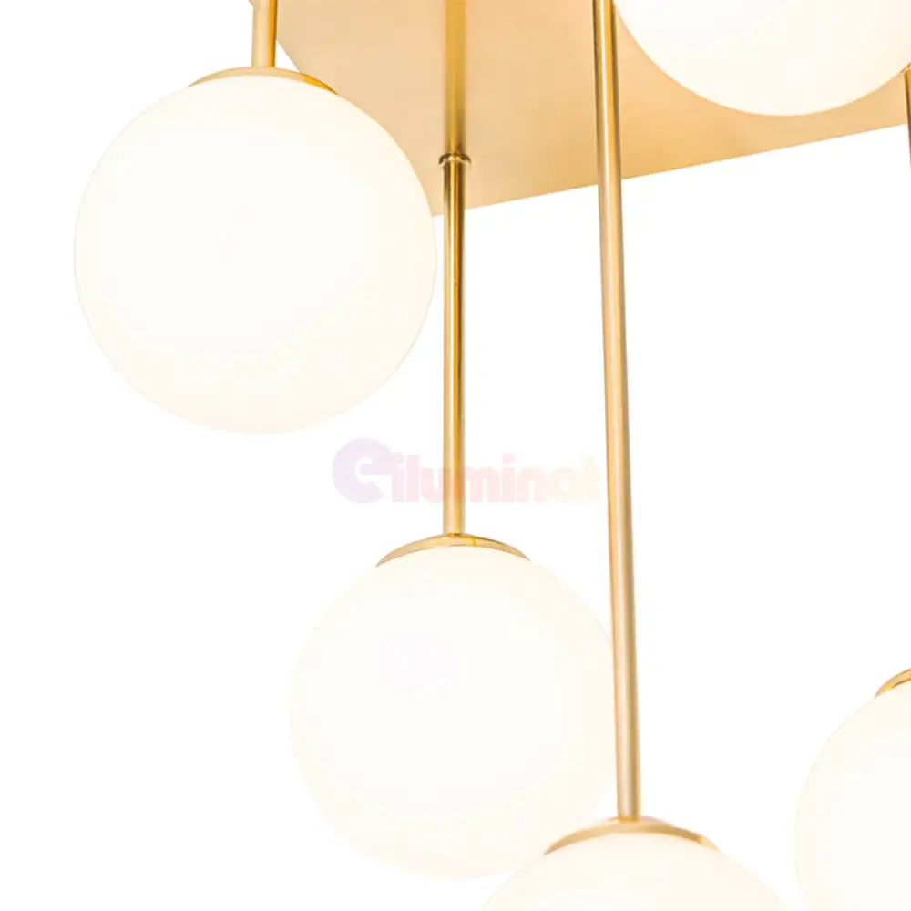 Lustra Abajur Mat Mini Serelys GOLD 5XG9 AURIE / ABAJUR Chandeliers