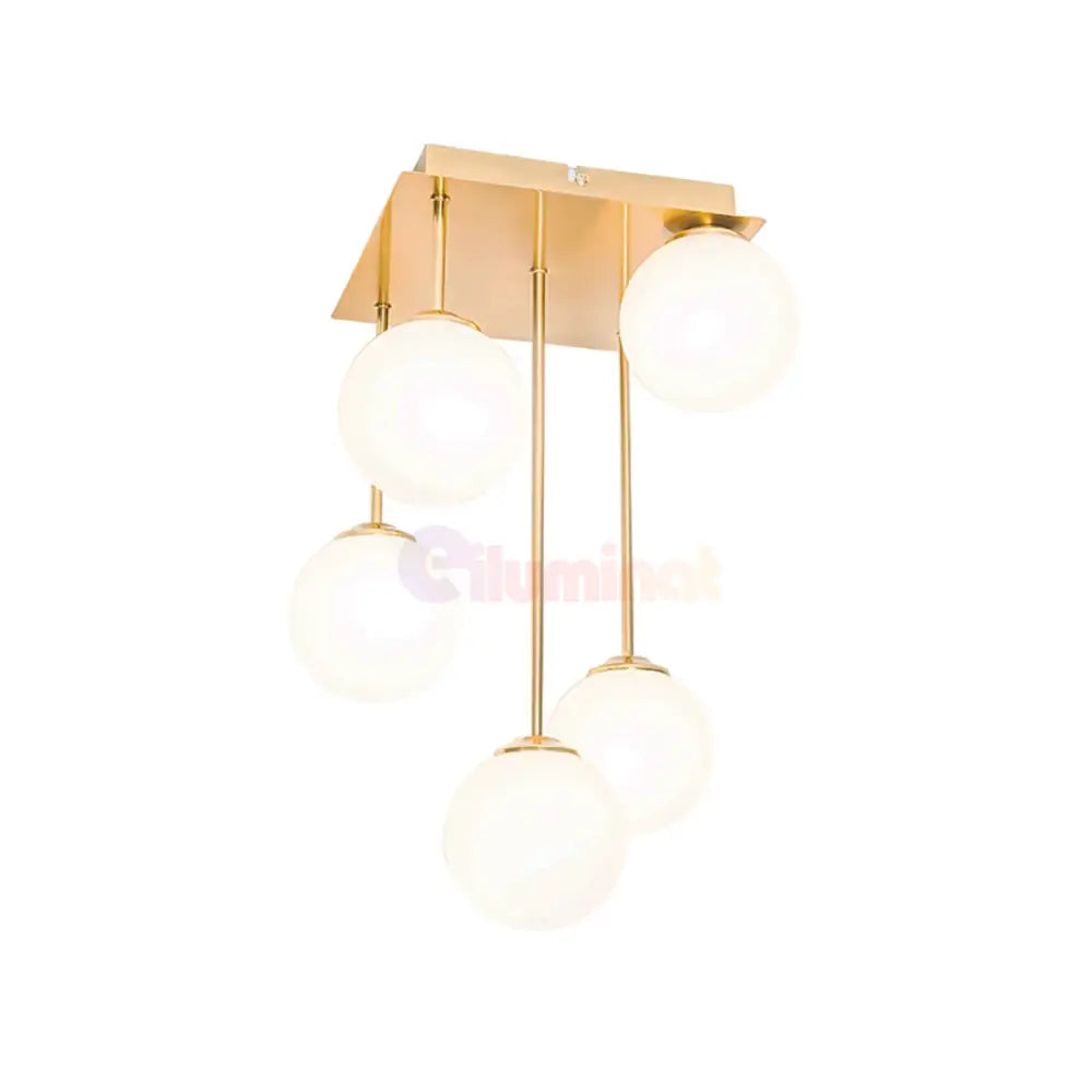 Lustra Abajur Mat Mini Serelys GOLD 5XG9 AURIE / ABAJUR Chandeliers