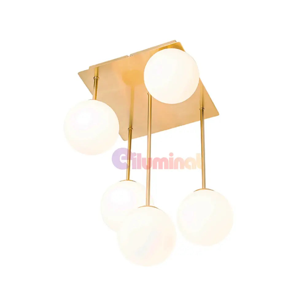Lustra Abajur Mat Mini Serelys GOLD 5XG9 AURIE / ABAJUR Chandeliers