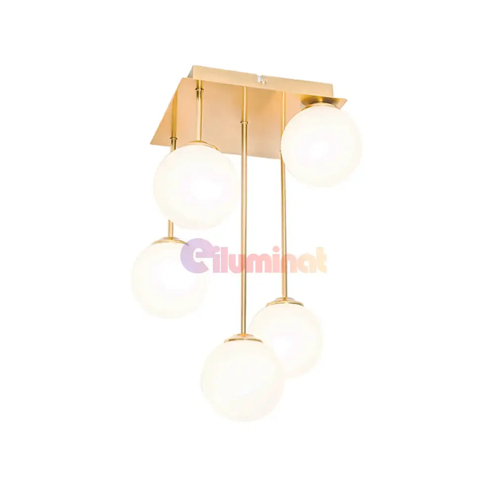 Lustra Abajur Mat Mini Serelys GOLD 5XG9 AURIE / ABAJUR Chandeliers