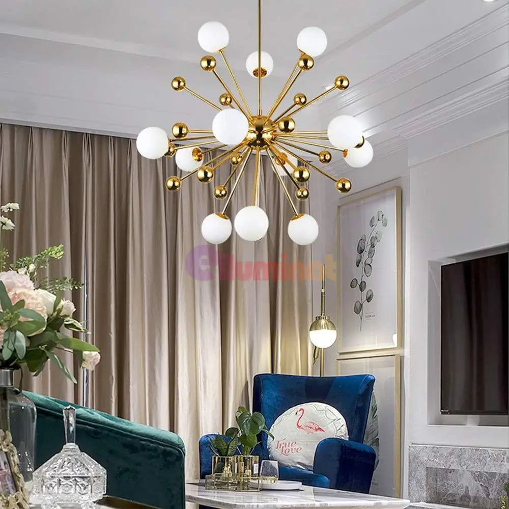 Lustra Abajur Mat Neuron Gold Chandeliers