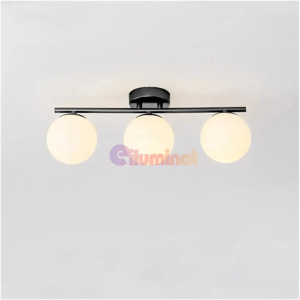 Lustra Abajur MAT Nordic Black 3xE27 DN117-3/BK NEAGRA / ABAJUR Chandeliers