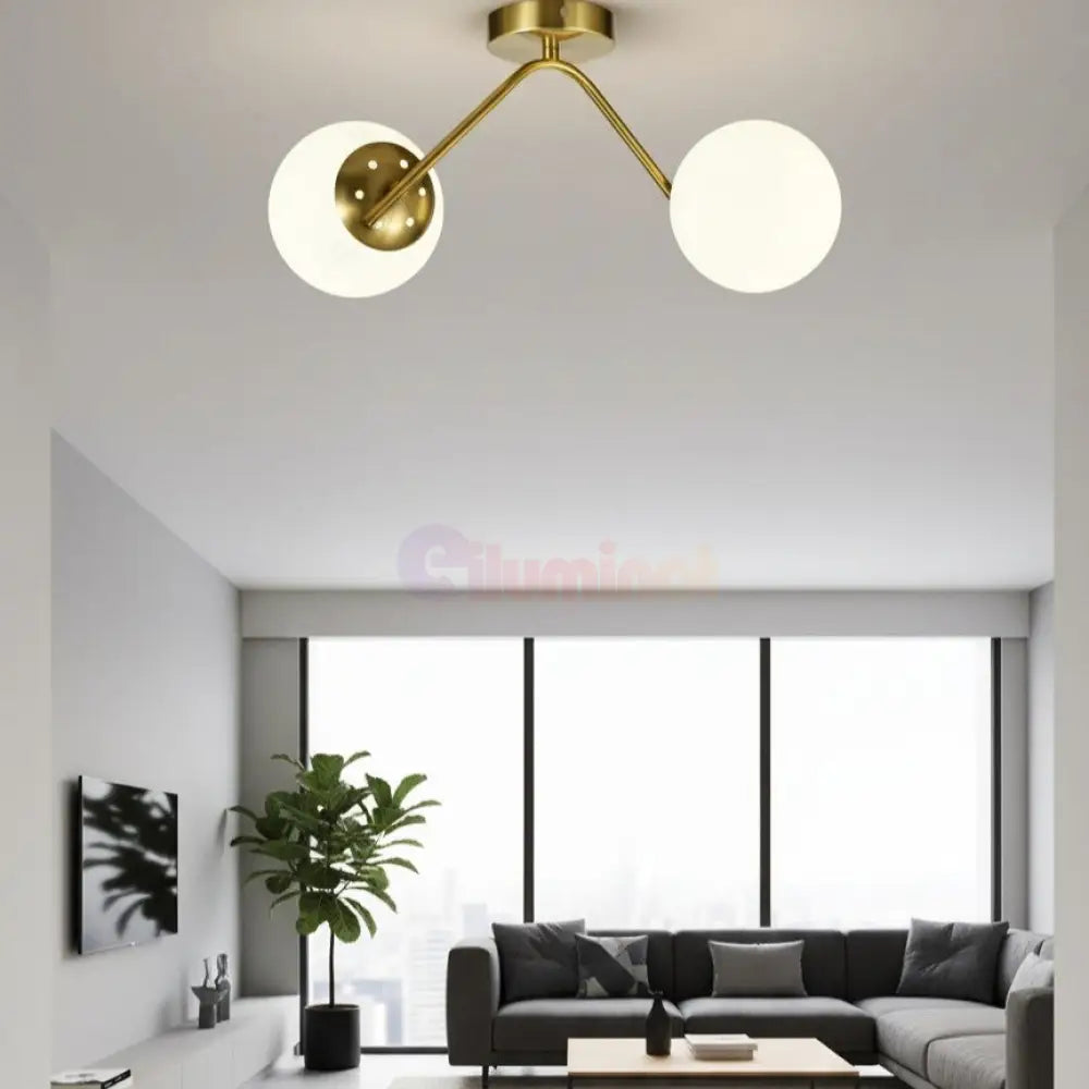 Lustra Abajur MAT Nordic Scale GOLD 2xE27 AURIE / ABAJUR Chandeliers