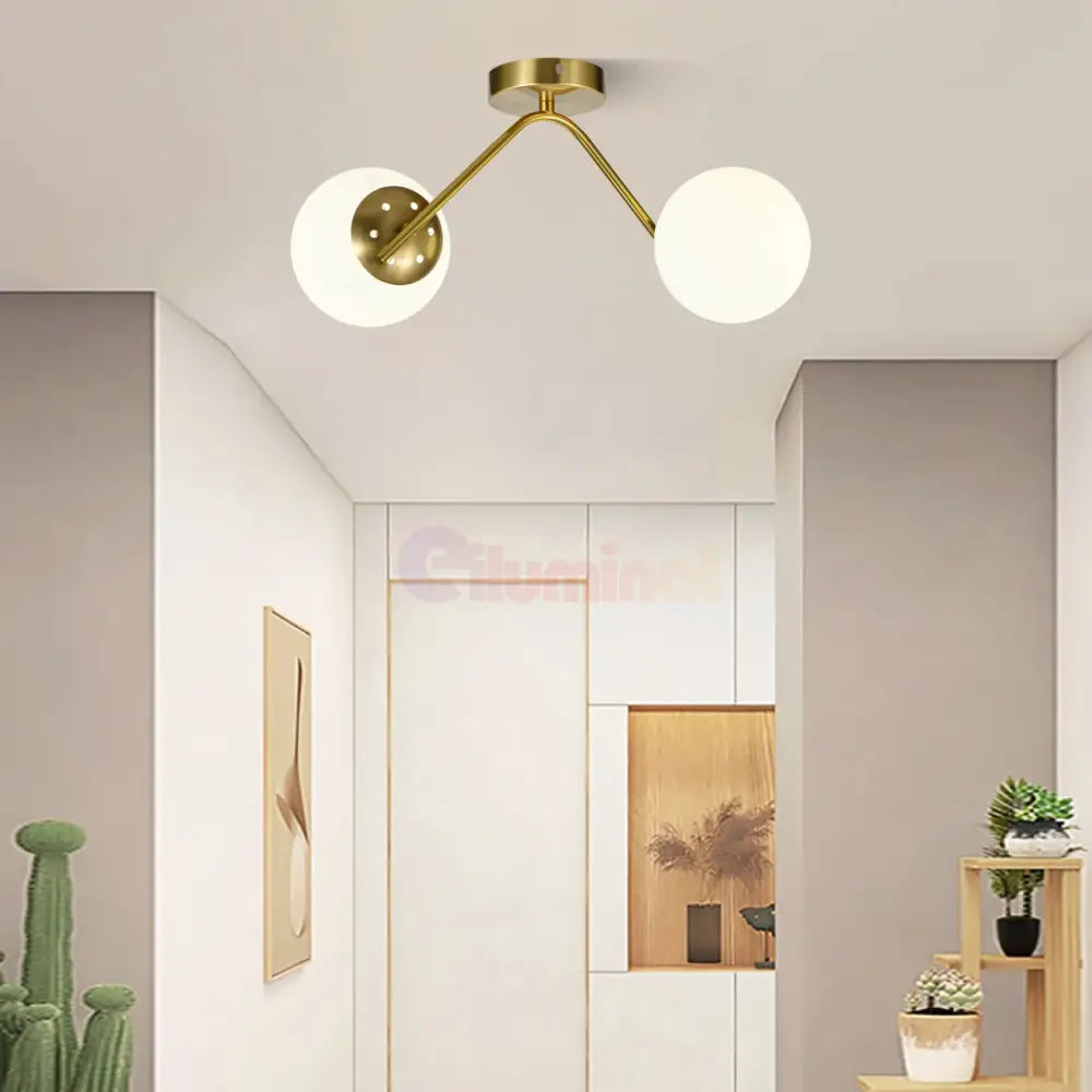 Lustra Abajur MAT Nordic Scale GOLD 2xE27 AURIE / ABAJUR Chandeliers