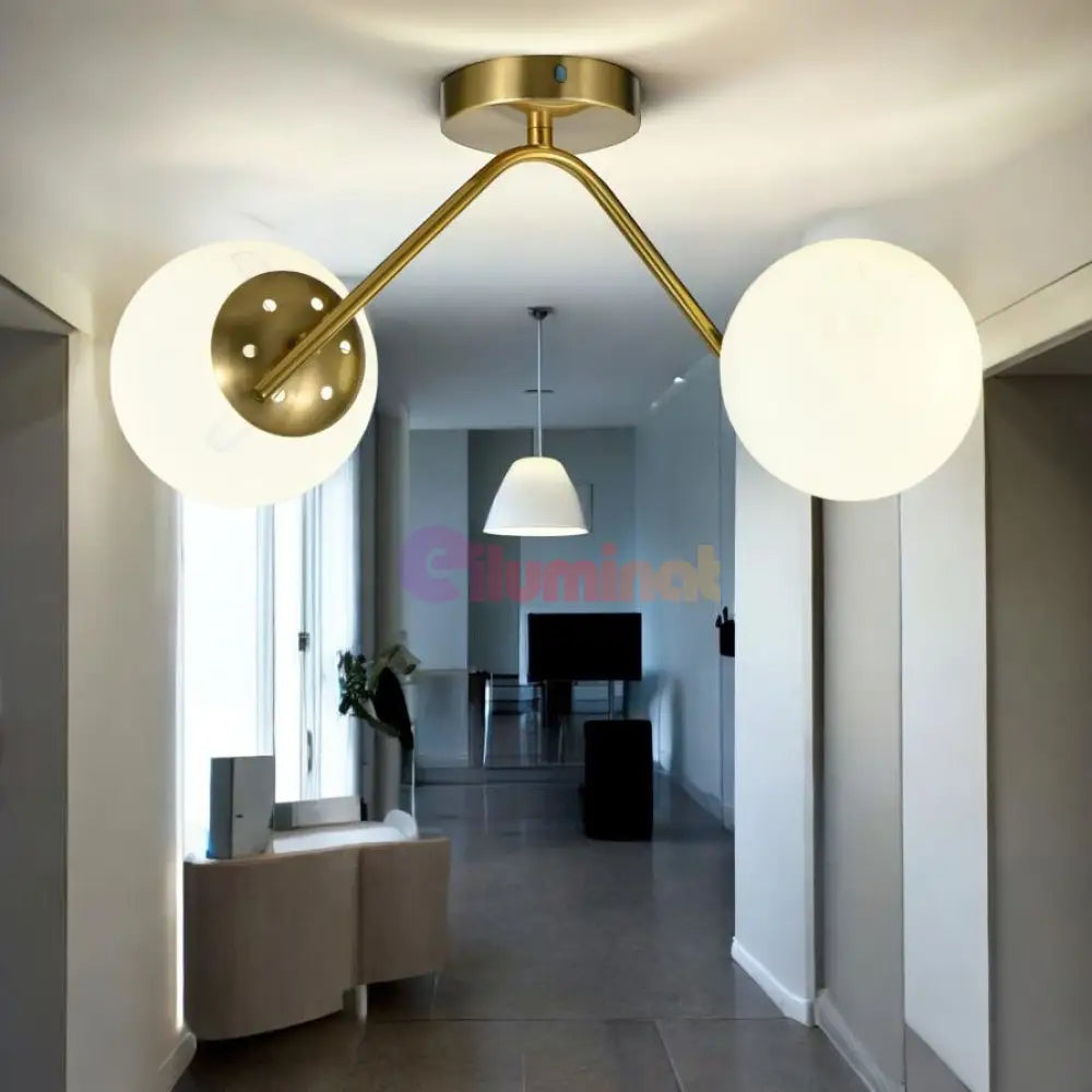 Lustra Abajur MAT Nordic Scale GOLD 2xE27 AURIE / ABAJUR Chandeliers