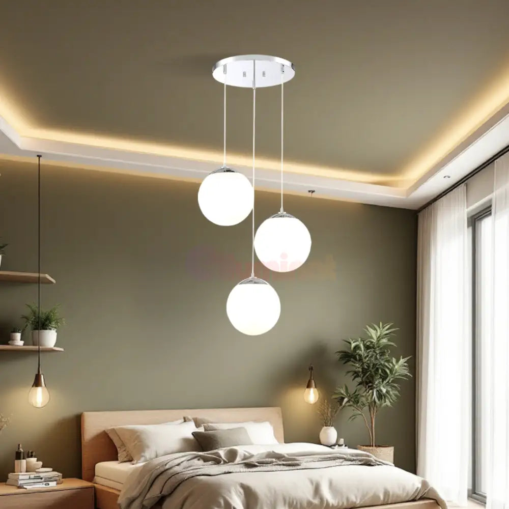 Lustra Abajur Mat SILVER LUXURY STAIRCASE 3XE27 ARGINTIE / ABAJUR Chandeliers