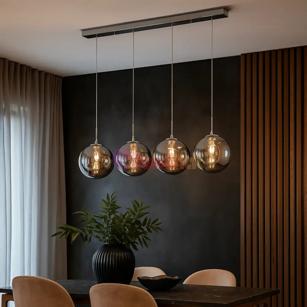 Lustra Abajur Suspendata 4xG9 Chrome ARGINTIE / ABAJUR Lighting Fixtures