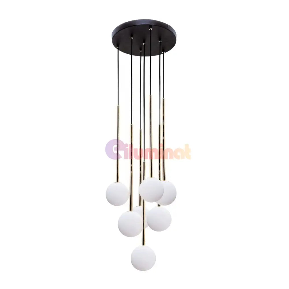 Lustra Abajur 7xG9 Black Nuvon NEAGRA / ABAJUR Chandeliers