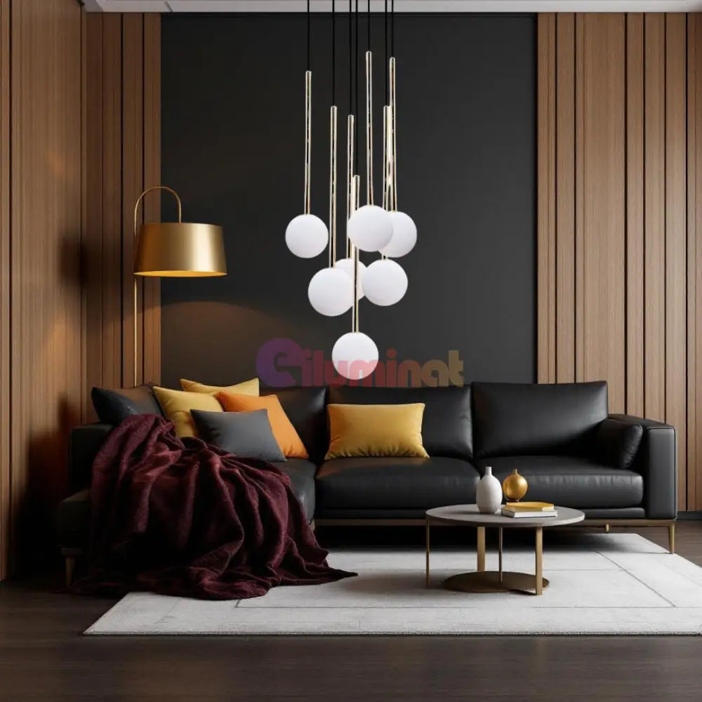 Lustra Abajur 7xG9 Black Nuvon NEAGRA / ABAJUR Chandeliers
