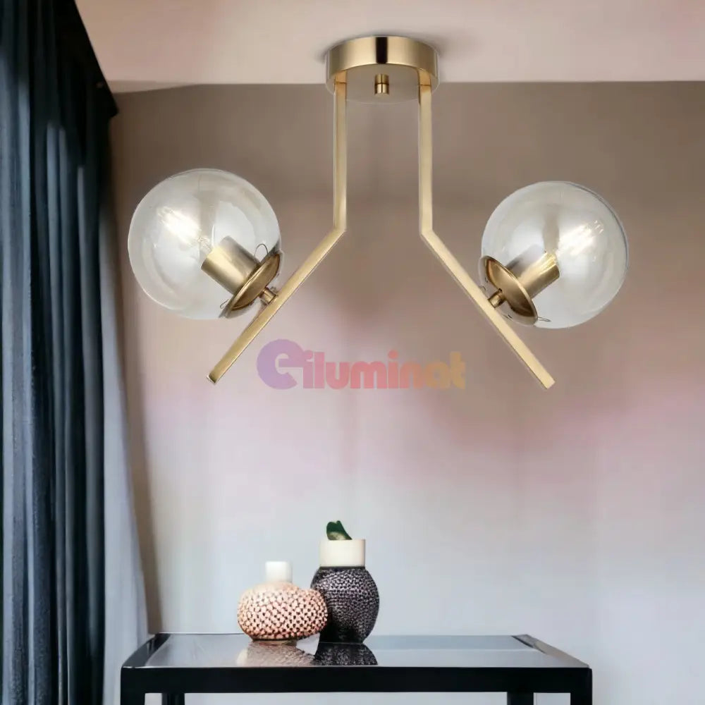Lustra Abajur Transparent Aplicata 2Xe27 Mx412-2 Chandeliers