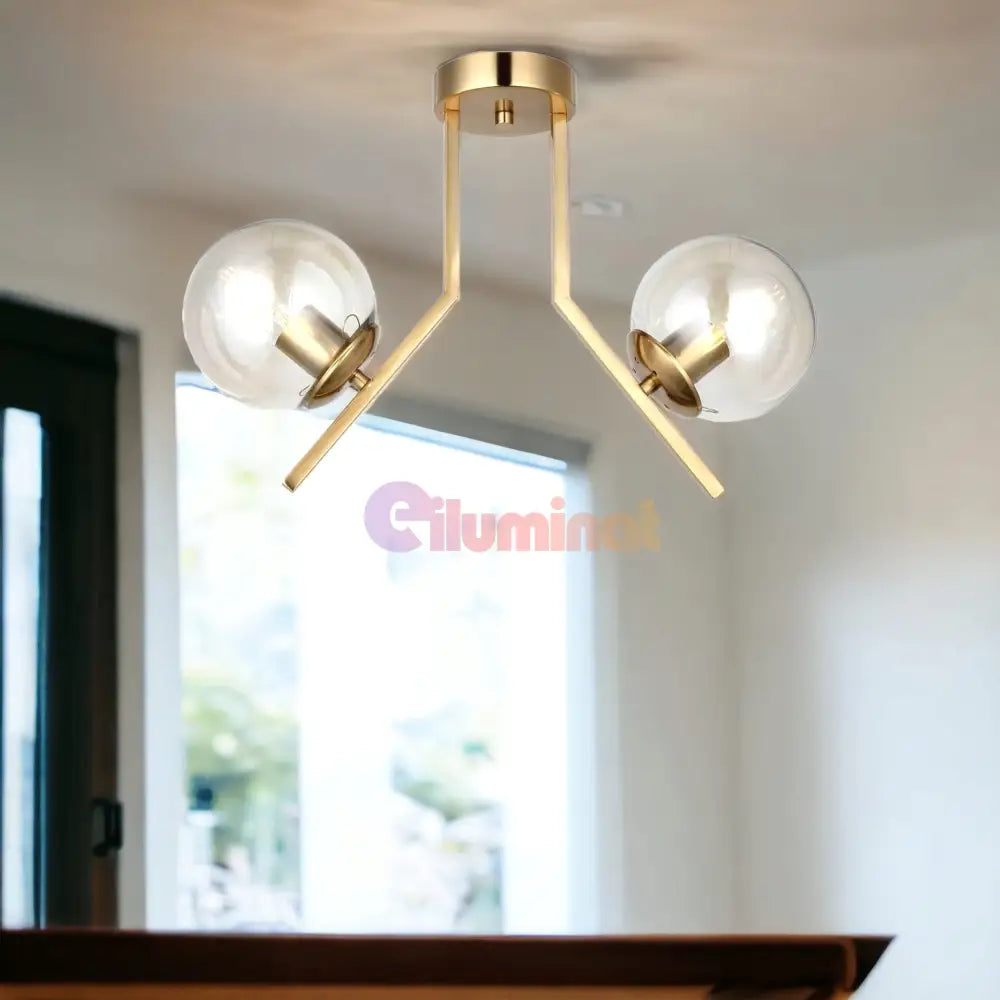 Lustra Abajur Transparent Aplicata 2Xe27 Mx412-2 Chandeliers