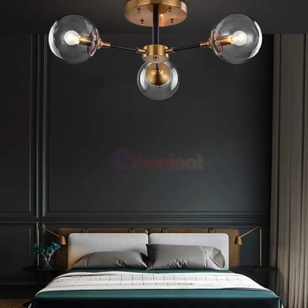 Lustra Abajur Transparent Aplicata 3xE14 DF1055-3 AURIE / ABAJUR Chandeliers