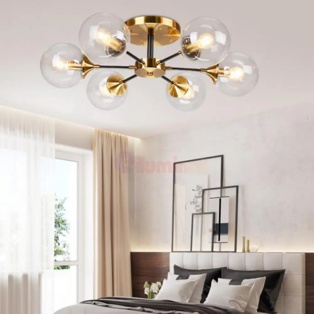 Lustra Abajur Transparent Aplicata 6xE14 DF1055-6 AURIE / ABAJUR Chandeliers