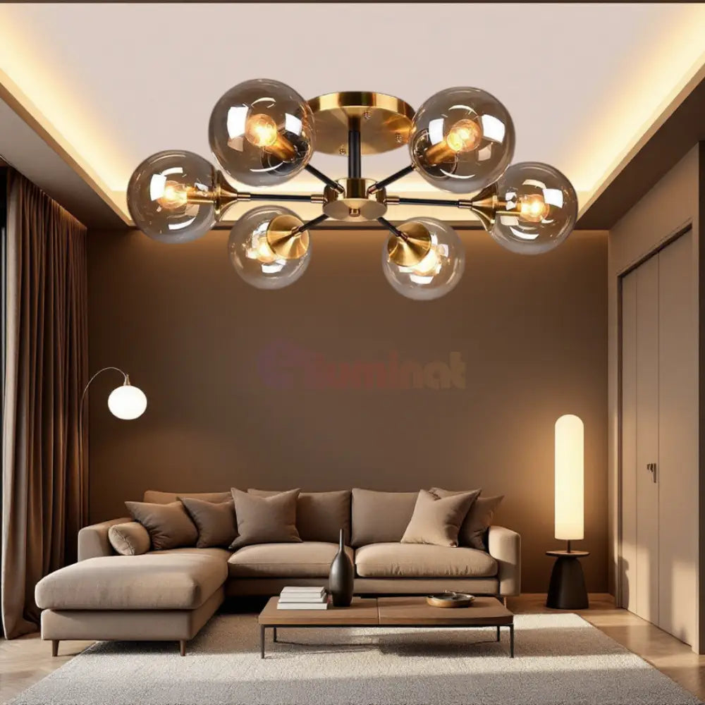 Lustra Abajur Transparent Aplicata 6xE14 DF1055-6 AURIE / ABAJUR Chandeliers