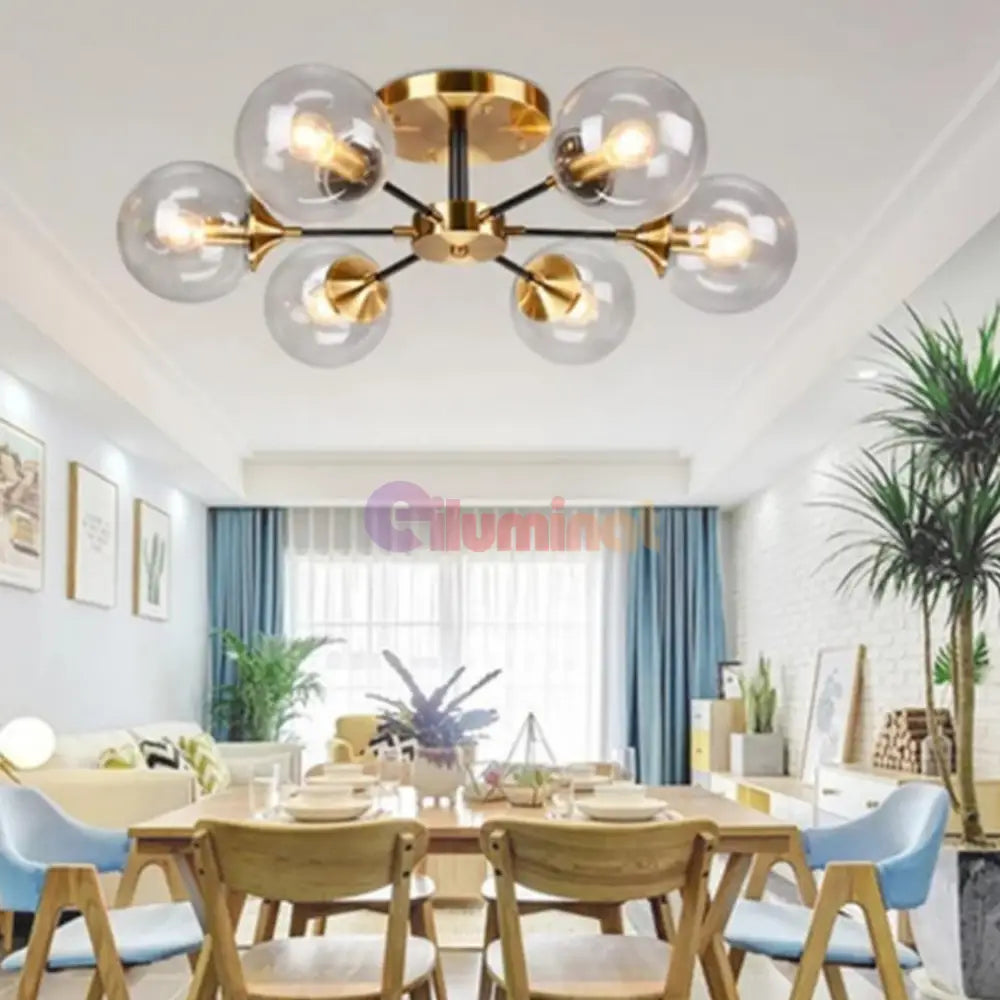 Lustra Abajur Transparent Aplicata 6xE14 DF1055-6 AURIE / ABAJUR Chandeliers