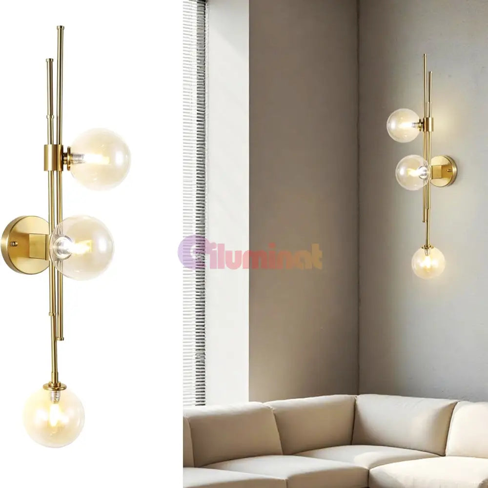 Lustra Abajur Transparent Liniara MX905 3 AURIE / ABAJUR Chandeliers