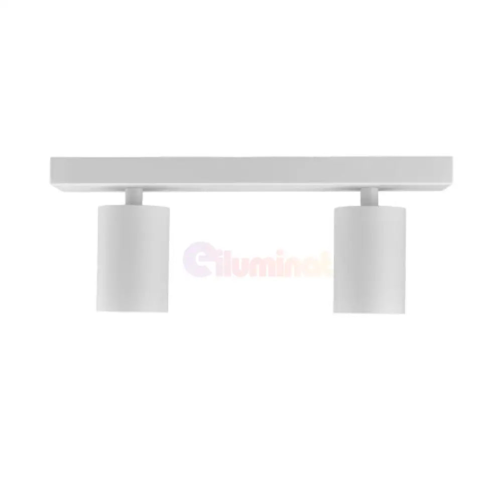 Lustra Alba Liniara cu 2 Spoturi Reglabile 2xGU10 Lighting Fixtures
